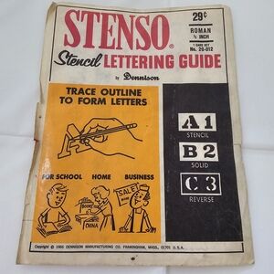 Stenso Stencil Lettering Guide - Orange, Black, White